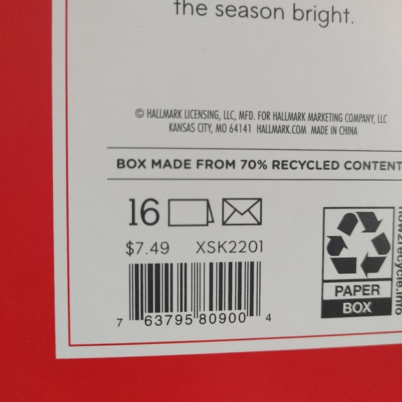 Hallmark Winter Wishes w Snowman cards NWT 16 count - Picture 3 of 5